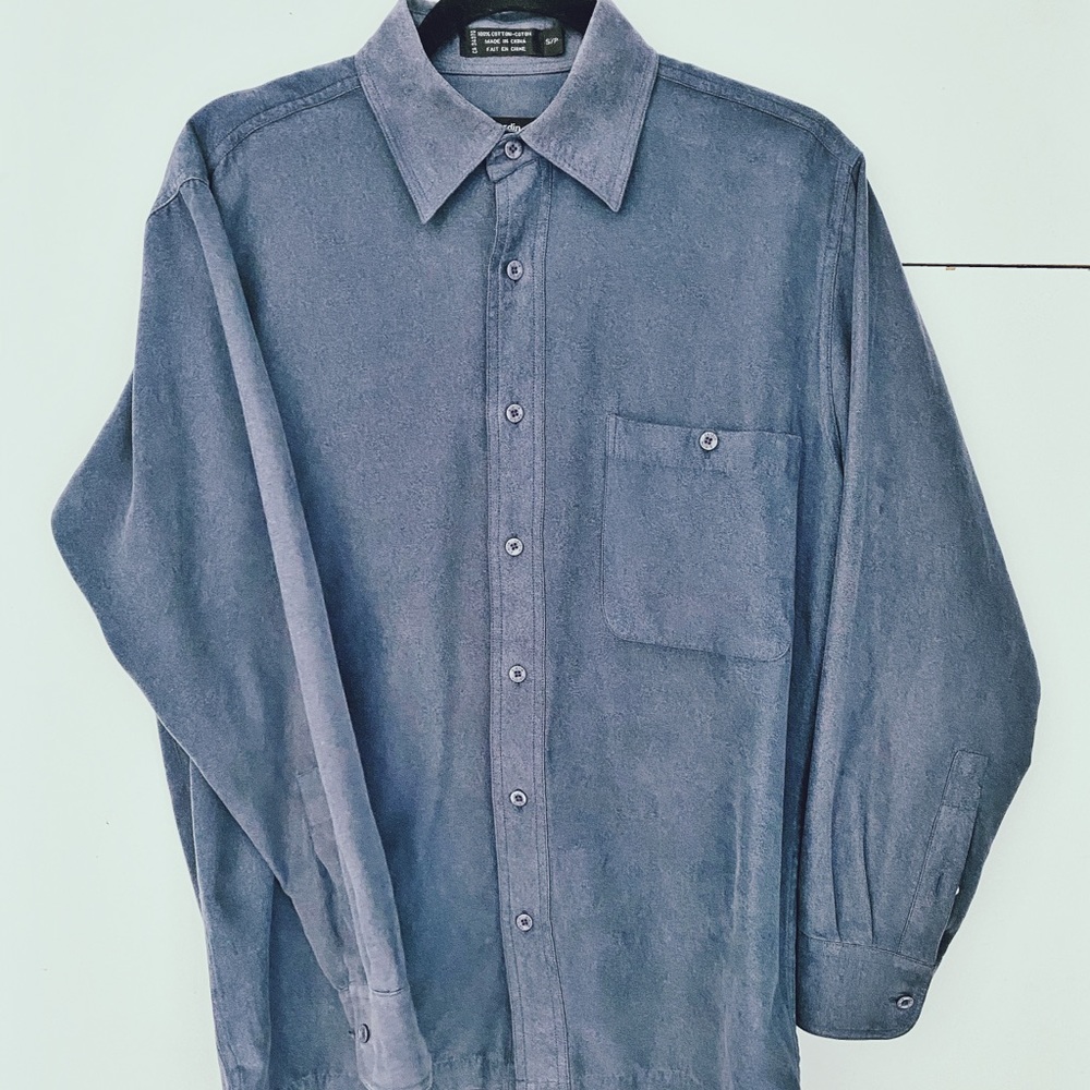 Vintage 100% Cotton Blue Dress Shirt